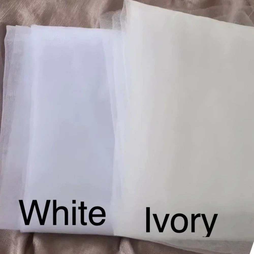 New Long Ivy Leaf Trim Bridal Veil Wedding Lace Floral Ivory White 78 inches